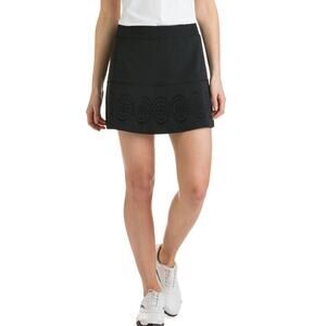 Vineyard Vines Black Laser Cut Skort Small Performance Tennis Golf Activewear